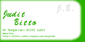 judit bitto business card